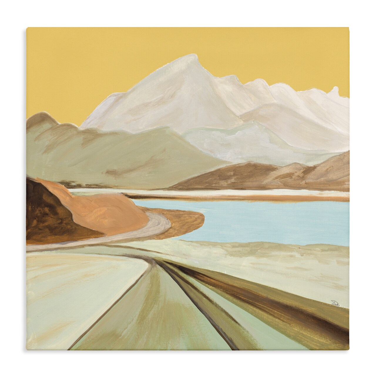 Stupell Industries Retorno Mountain Sunrise Canvas, design by Patricia Pinto